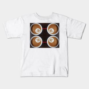 Latte Art on Coffee - by Avril Thomas Kids T-Shirt